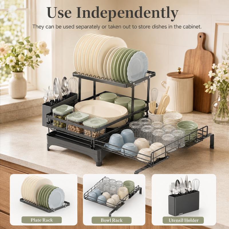 CounterClear Dual-Tier Dish Rack
